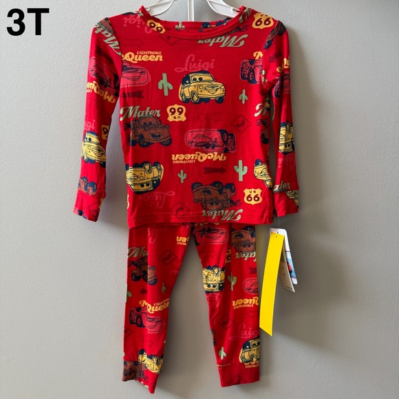 Disney Other - Disney Cars Boys Bamboo PJ Set 3T Toddler NEW McQueen Tow Mater Pajama LMQ
